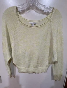 American Eagle Outfitters Boatneck Cropped Neon Green Tie-Dye Sweater Size XS - Picture 1 of 5