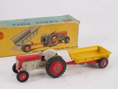 Corgi Regalo Set N.7 Massey-Fergusson 65 Trattore And Rimorchio Poco Uscita IN - Immagine 1 di 4