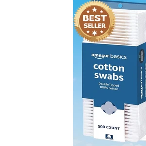 Amazon Basics Cotton Swabs for Personal Hygiene and Baby Care, 500 Count new - Picture 1 of 4