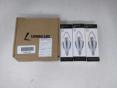 LOHAS LED Candelabro Bombillas Regulables 2700K Color Eficiencia Energética CANTIDAD.3 Foto 1 de 4