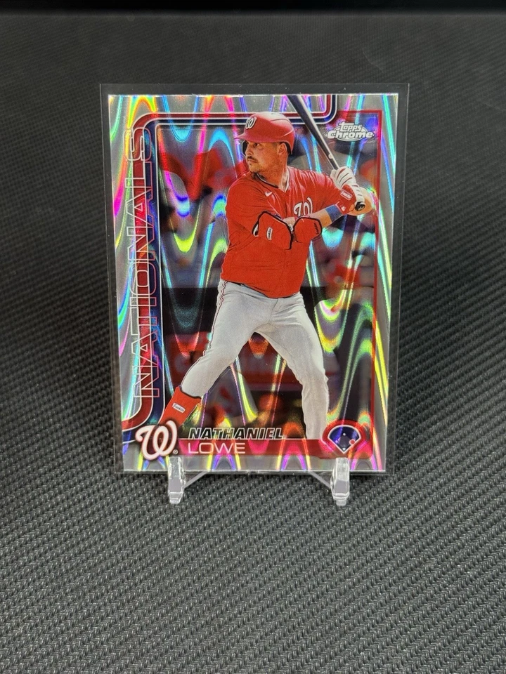 2025 Topps Chrome Nathaniel Lowe #49 Refractor Washington Nationals - Image 1 of 2