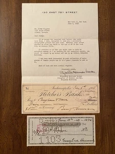 Benjamin Harrison Mary Lord Harrison Signed Autographed Lot w/ LOA From Daughter - Picture 1 of 13