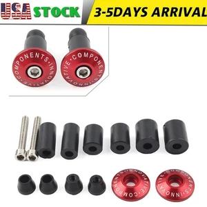 Pesas de extremo de manillar de 7/8"" empuñaduras de manillar tapones para moto de cross motor rojo - Imagen 1 de 10
