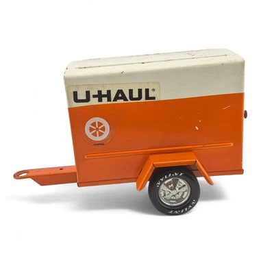 Vintage Nylint Pressed Steel U Haul Closed Box Trailer Single Axel  - Image 1 of 4
