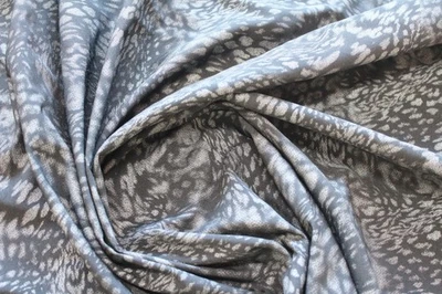 1 Lfm leichter Jeansstoff 4,00€/m² schwarz/silbergrau, Viskose/Leinen Q27.1 - Bild 1 von 2