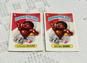 1985 Topps Garbage Pail Kids 2nd Series Card 59a 59b Clogged Duane Bye Bye Bobby - Picture 1 of 6