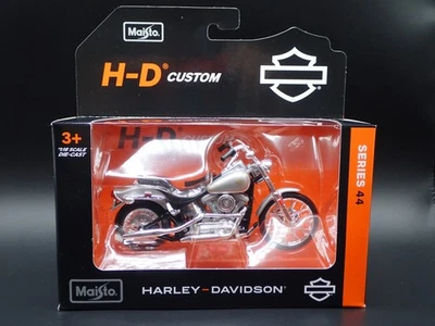 1984 84 FXST SOFTAIL HARLEY DAVIDSON MOTO MAISTO SERIE 44 RARA 1/18 MODELLO - Immagine 1 di 4