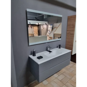 MOBILE DA BAGNO SOSPESO BASE CON LAVABO EMILI 120 2 CASSETTONI GRIGIO OPACO CON - Imagen 1 de 6