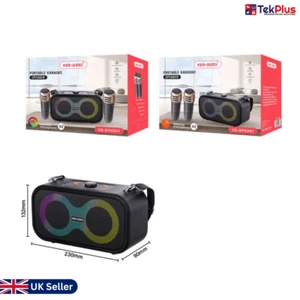 Ven-Dens Portable Karaoke Speaker with two Wireless Microphones for Kids Adults - Picture 1 of 5