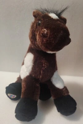 Horse Pony GANZ Webkinz Adopt A Pet Pinto HM147 Horse Pony Plush  - Image 1 of 4