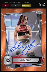 WWE Topps Slam Chrome DIGITAL Alba Fyre Legendary Orange Auto /25 - Picture 1 of 1