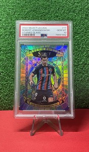 2022-23 Panini Select La Liga ROBERT LEWANDOWSKI Stained Glass PSA 10 CASE HIT
