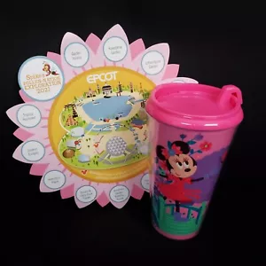 Vaso de bebida Minnie Festival de flores y jardines de los parques Disney EPCOT 2021 y mapa - Imagen 1 de 1