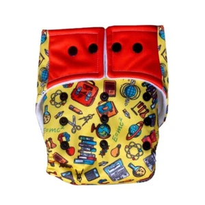 Baby Reusable Cloth Diapers, Organic Cotton inserts, super cute prints, active - Picture 1 of 16