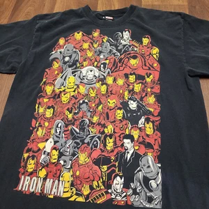 Marvel Mad Engine Iron Man Grafik T-Shirt Herren Größe Large Comic schwarz - Bild 1 von 5