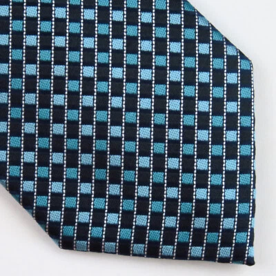 Corbata Alexander Julian Colores Hombre Azul Cuadros Geométricos 59x3  Foto 1 de 4