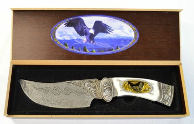 Frost Cutlery Ornamental Eagle Fix Blade Knife & Case (2454) - Image 1 of 4
