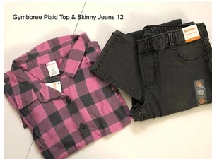 Gymboree Girls Tunic Pink Top L/S 2 pc Skinny Jeans Set NWT Size 12 - Picture 1 of 2