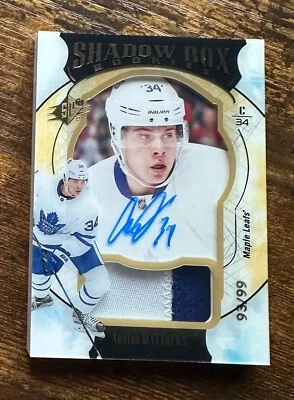 2016-17 SPx Gold Shadow Box #75 Auston Matthews /99 RC Patch Auto #X14518 - Image 1 of 2