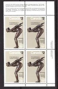 1975 - #657 UR Pl. Block - Canada $2 Olympic Sculpture "The Plunger" cv$30 - Picture 1 of 1