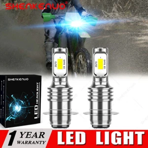 2 8000K Super Bright Front LED Headlight For Kawasaki KDX200:1990-2006 ATV Bulbs - Foto 1 di 17