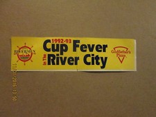 IHL ECHL Peoria Rivermen 1992-93 Cup Fever in the River City Bumper Sticker