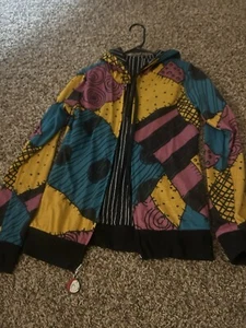 Disney The Nightmare Before Christmas Jack & Sally Reversible Hoodie XS - Picture 1 of 3