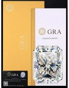 Loose Moissanite Radiant Cut Real Gem Stone W. GRA Certificate All Sizes VVS1 D - Picture 1 of 4