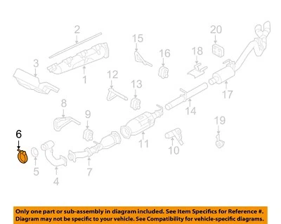 福特原始设备制造商 08-10 F-250 超级排气管夹 7C3Z5A231AC — 第 1/2 张图片