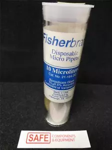 Fisherbrand 10 ml micro pipette codice arancione QTY-100 vetro monouso 21-164-2C A22 - Foto 1 di 3