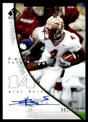 2004 SP Authentic ROOKIE AUTHENTICS P.K. Sam Rookie Auto 901/990 New England - Image 1 of 2
