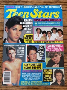 Teen Stars Magazine August 1985 Emilio Estevez Ralph Macchio Julian Lennon READ - Picture 1 of 7