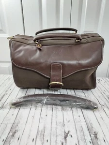 Anheuser Busch Leather Duffle Bag Budweiser Memorabilia Bellino - Picture 1 of 7