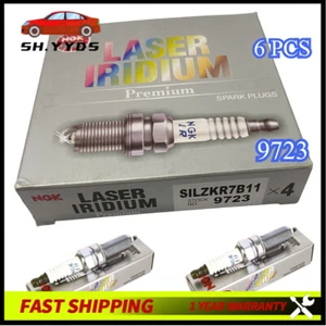 9723 For Set of 6 ngk 9723 Spark Plugs - Laser Iridium SILZKR7B11 1884611070 - Picture 1 of 4