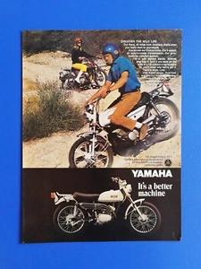 Vintage 1969 Yamaha Single Enduro AT-1 Motorcycle Full Page Original Color Ad - Picture 1 of 1
