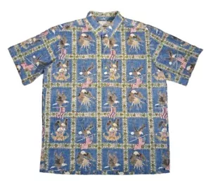 Reyn Spooner Shirt Mens LG Dietrich Varez Patriot Eagle Reverse Print Hawaiian - Picture 1 of 13