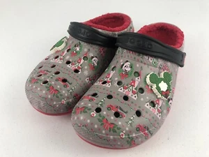 Disney Parks Christmas Holiday Sherpa Clogs by Crocs 2019 Size W 11 M 9 - Picture 1 of 4