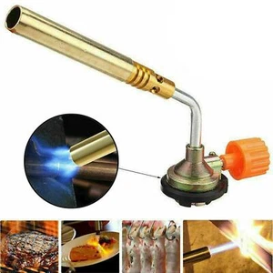 Butane Gas BBQ Tool Blow Torch Adapter Flamethrower Burner Welding Camping Kit/ - Picture 1 of 17