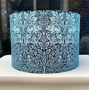 William Morris Lampenschirm Brer Kaninchen blaugrün Marineblau Jugendstil Lampenschirm Lichtschirm - Bild 1 von 99