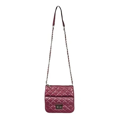 Bolso de Mano Michael Kors Mediano Para Mujer Borgoña Sloan Swing Cuero Bandolera Plateado Foto 1 de 4