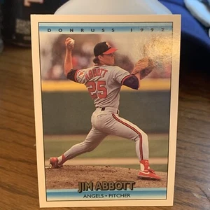 1992 Donruss - #130 Jim Abbott mlb baseball california angels pitcher vtg - Bild 1 von 2
