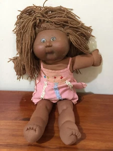 cabbage patch doll kid plush 2004 vintage toys hong kong brown black cabbage pat - Bild 1 von 16