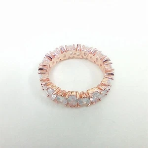 Gold Ring Pandora Alternating Sparkling Band Rose - Picture 1 of 4
