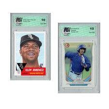 Eloy Jimenez 2014 Bowman #TP-33, Topps Living #167 Rookie Card 2-Pack PGI 10