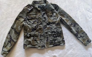Sanctuary by Anthropologie Salute Camo Military Jacket | Size Small Four Pockets - Picture 1 of 12
