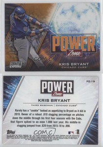 2020 Topps Stadium Club Chrome Power Zone Orange Refractor /25 Kris Bryant