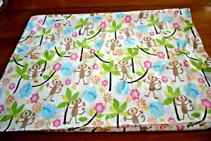 Pillowcase Retired Laura Ashley Monkeys Design 100% Cotton Standard Size - Picture 1 of 2