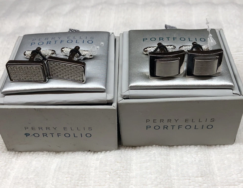 Juegos de gemelos Perry Ellis Portfolio nuevos en caja juego de 2 Foto 1 de 4