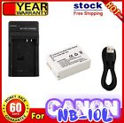 Battery + Micro Usb Led Charger For Nb-10L Canon Powershot G1 X G3 X G15 G16