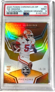 TEE HIGGINS 2020 CHRONICLES DP ROOKIE MIRROR ORANGE #16/20 PSA 9 BENGALS POP2 - Picture 1 of 2